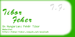 tibor feher business card